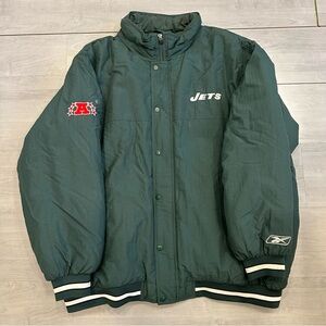 Vintage Reebok NFL New York Jets Winter Coat Jacket Men's Size 2XL Football